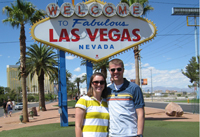 Brittney and Patrick in front of Las Vegas Sign