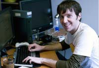 Daniel Dixon working at his computer