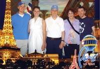 Family at Eiffle Tower in Las Vegas