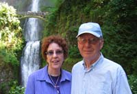 Peggy and Jim at Multnomah Falls