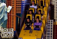 Family on NY NY roller coaster