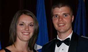 Brittney and Patrick Dixon in formal attire.