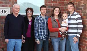 Patrick, Will, Brittney, Jim, Peggy and Daniel Dixon 2012